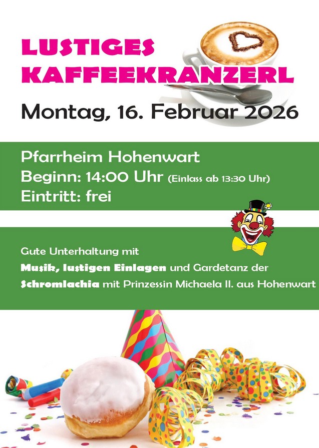 Rosenmontags Kaffekränzchen für Senioren