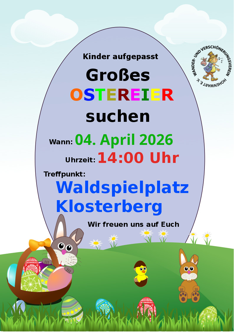 Ostereiersuche auf dem Waldspielplatz