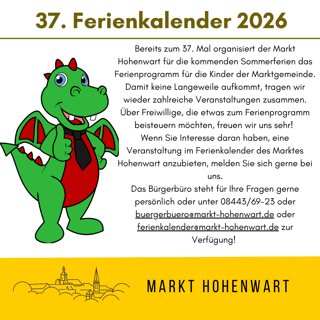 38. Hohenwarter Ferienkalender