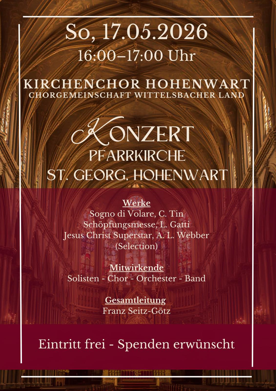 Konzert vom Kirchenchor Hohenwart