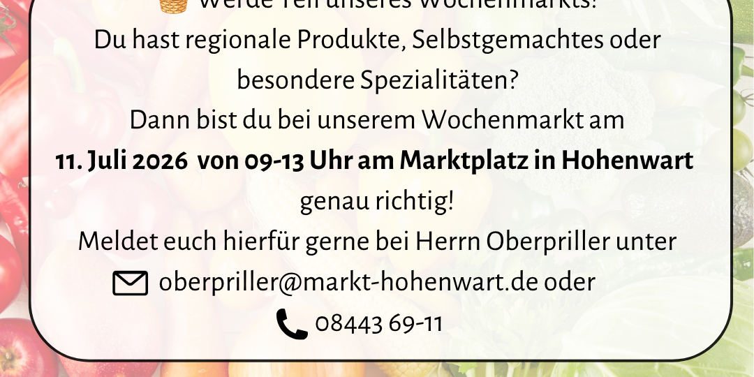 Wochenmarkt 11. Juli